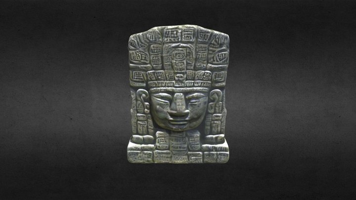 Stone Mayan Statue 3D Model