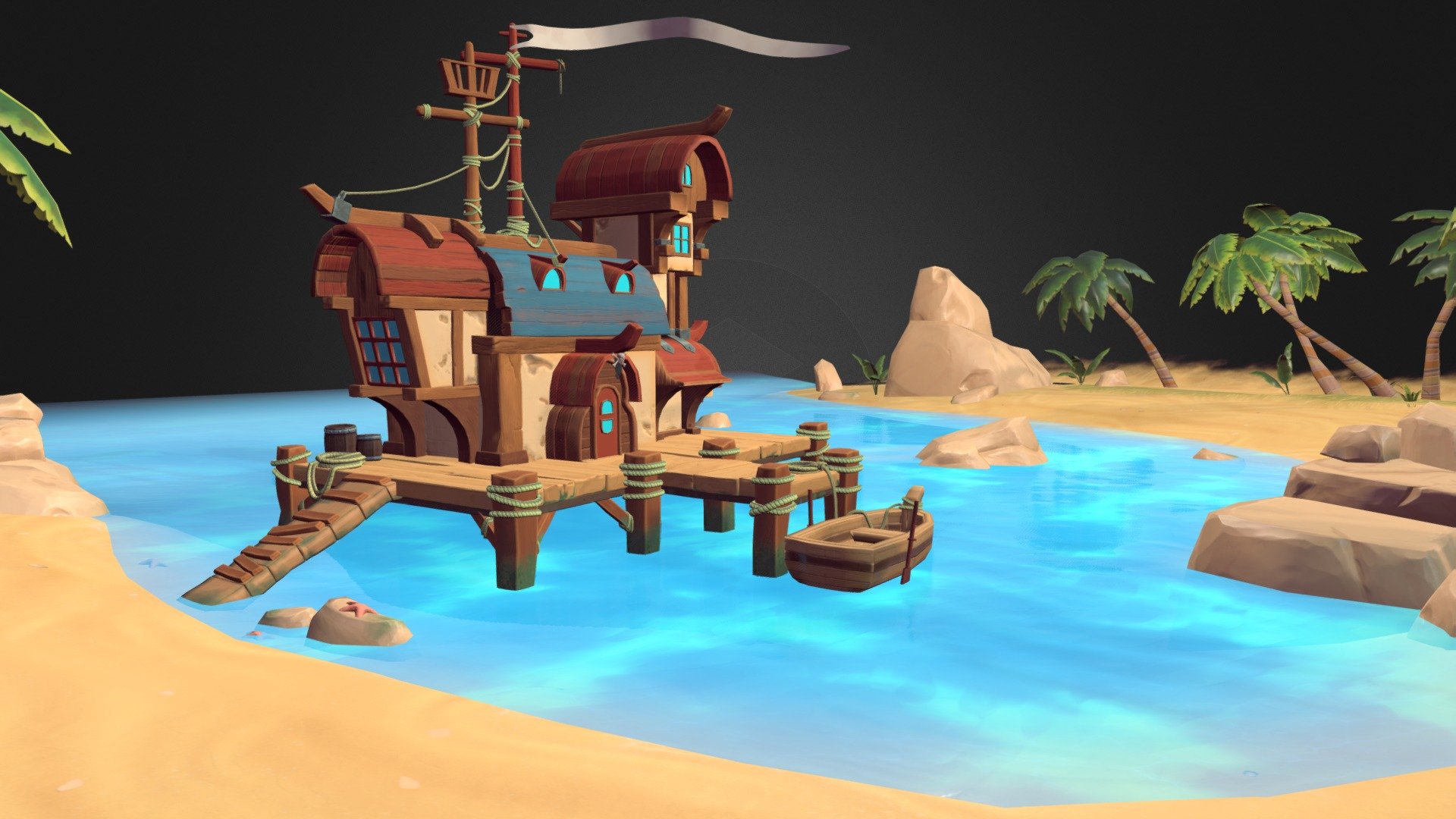 Pirate House 3D Model By Lachlan Dunbar resite c0c9033 Sketchfab