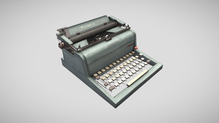 1950s Typewriter 3D Model