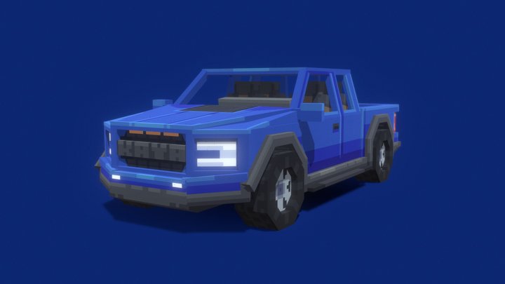 Minecraft Truck 3D Model