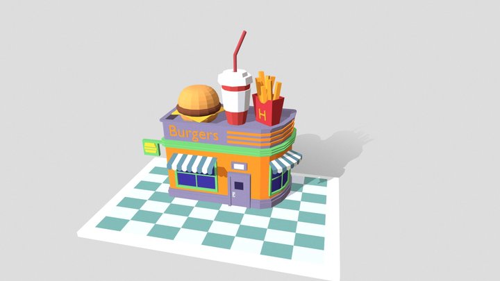 burgers resturant 3D Model