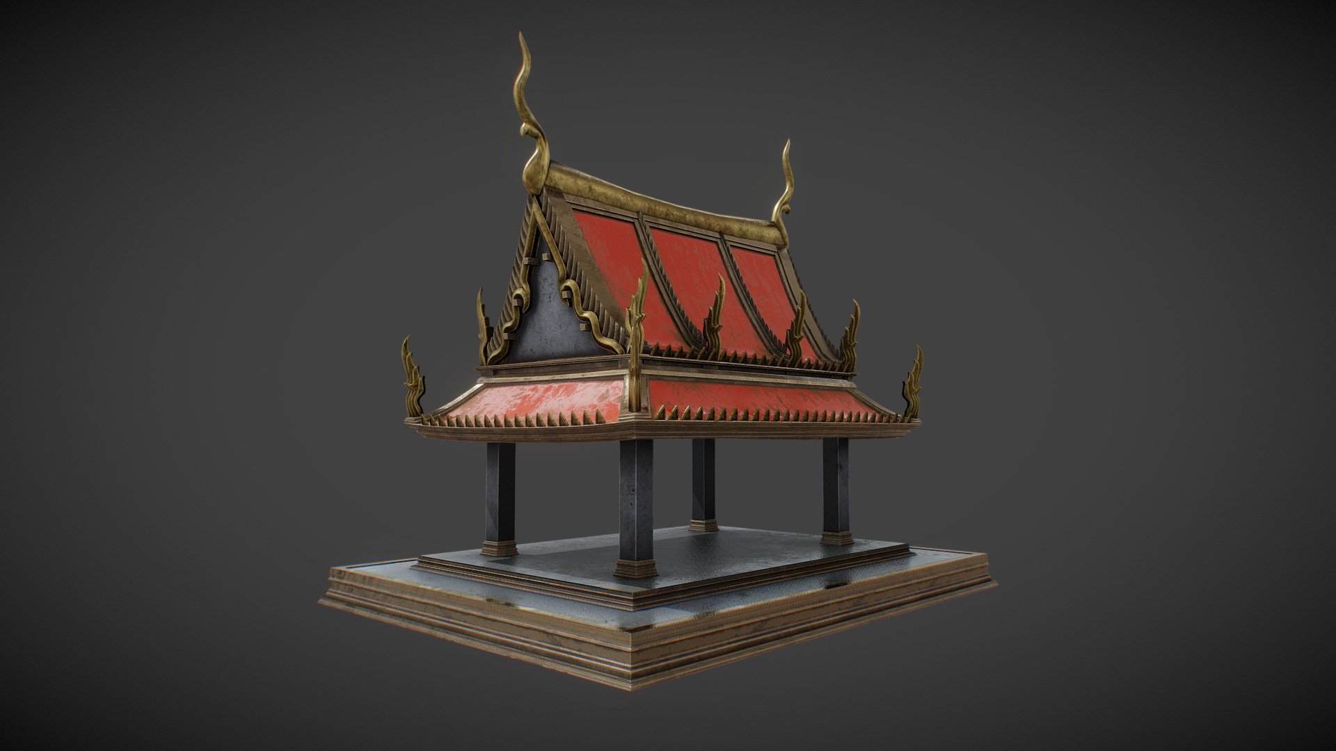 Thai Pagoda - 3D model by projectblank [c0cbc7b] - Sketchfab