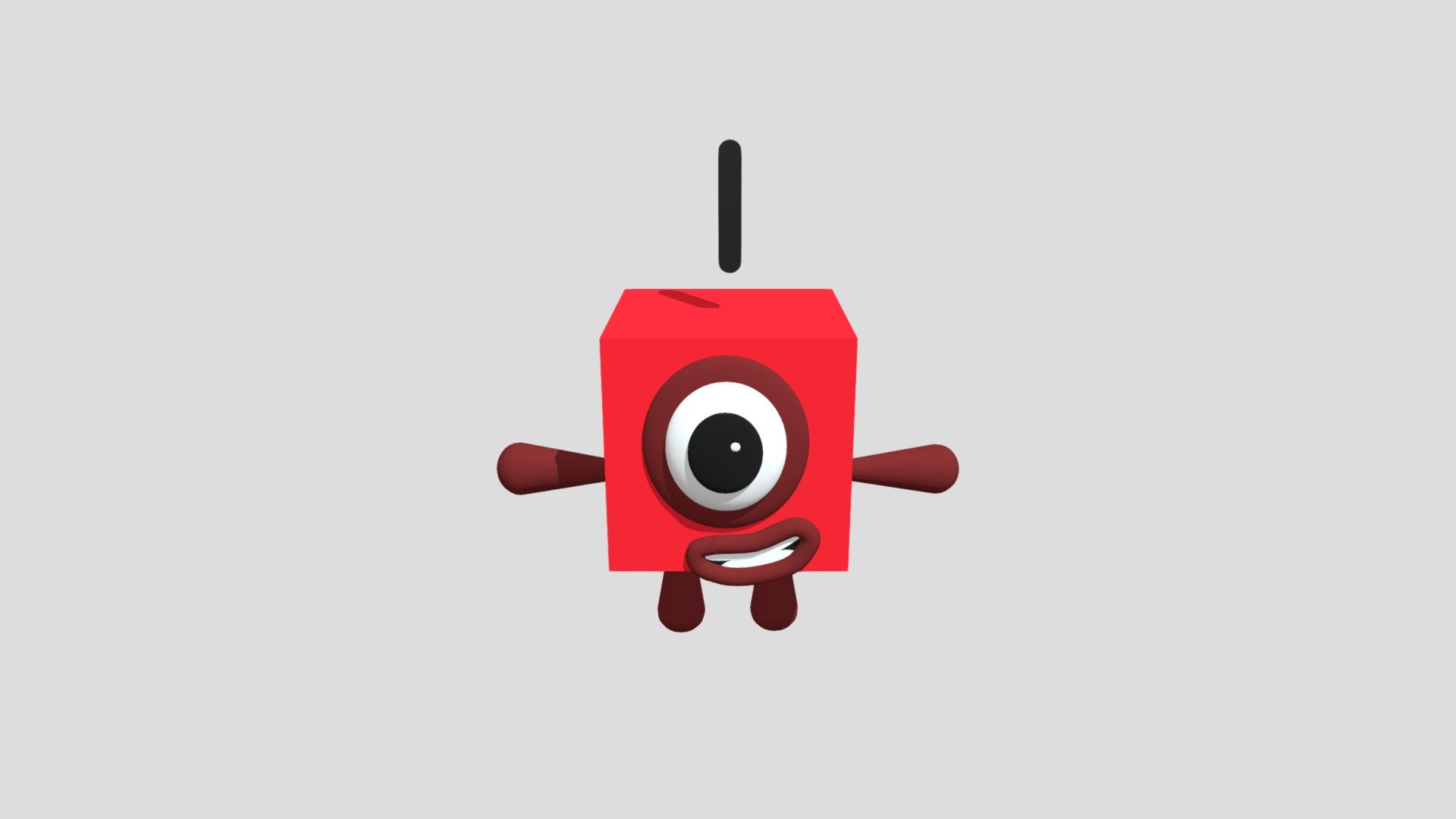 Numberblock One - Download Free 3D model by thisplayermakes3dmodels ...