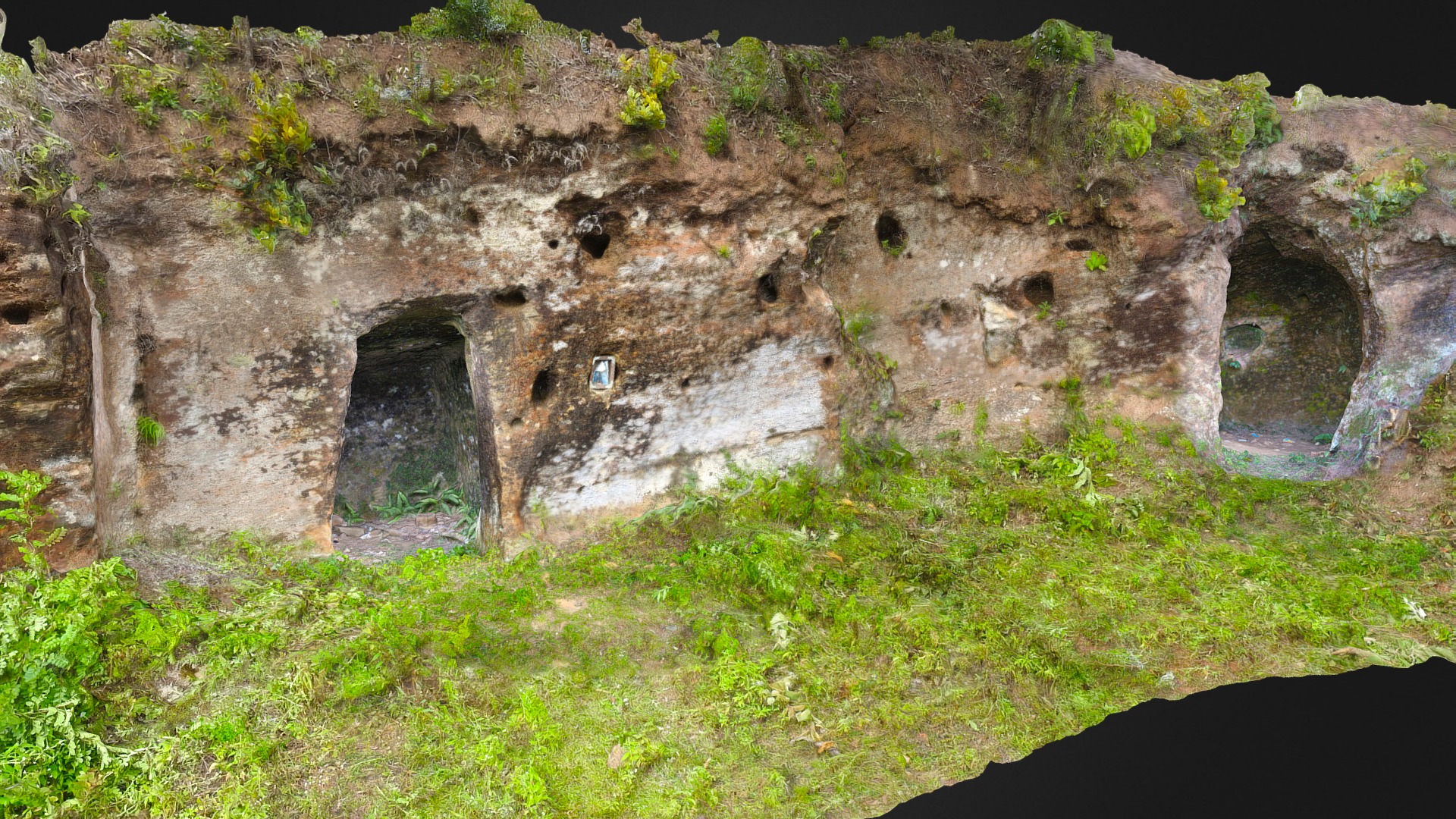 3D model Minas de ouro do século XVIII – Ouro Preto – MG - This is a 3D model of the Minas de ouro do século XVIII - Ouro Preto - MG. The 3D model is about a stone building with a hole in it.
