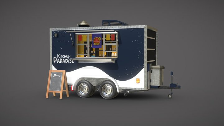 Food Trailer for Ar,Vr and Games 3D Model