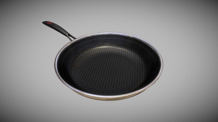 HSN_Gold_Black_Pfanne_ohne_Deckel_3D 3D Model