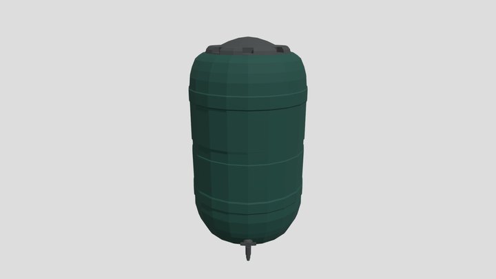210l Water Butt 3D Model