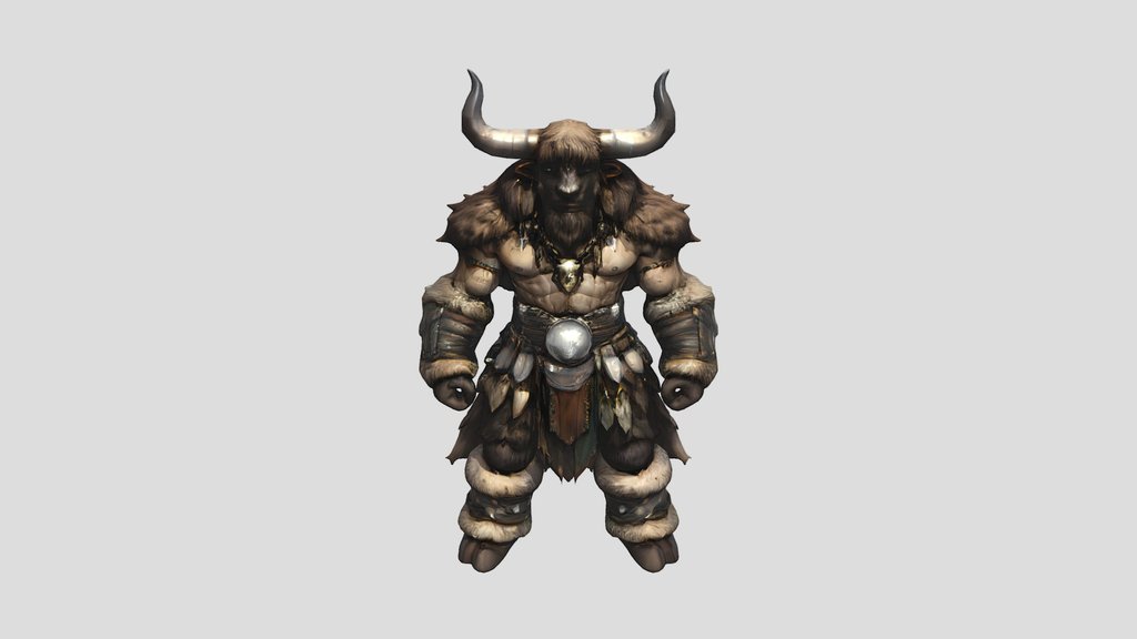 Minotaur-like warrior figure
