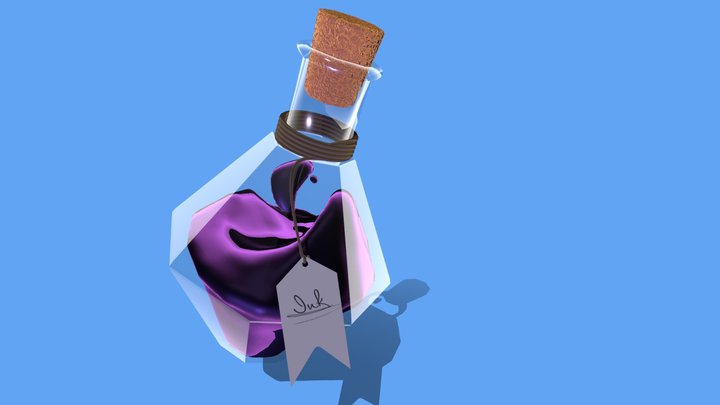 Bottle Of Ink 3D Model