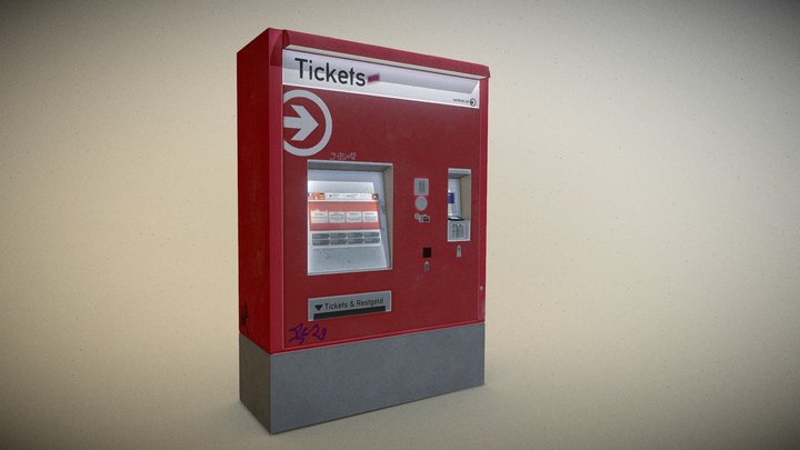 Ticket Machine 3D Model