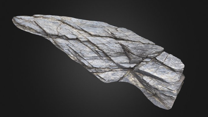 Layered Beach Rock 3D Model