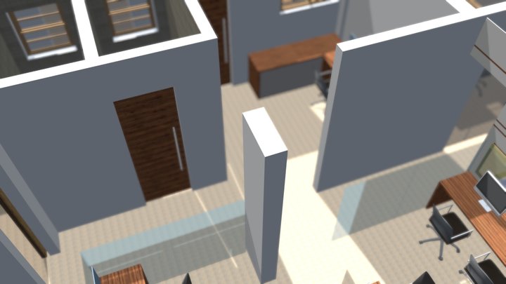 3d office floor plan virtual reality 3D Model