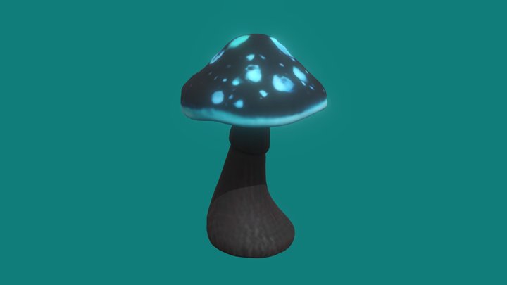 magic glowing mushroom 3D Model