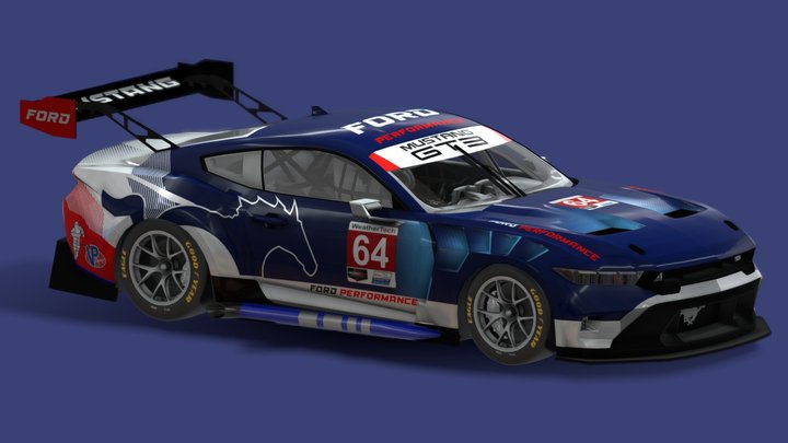 2024 Ford Mustang GT3 – Modello 3D gratuito STL