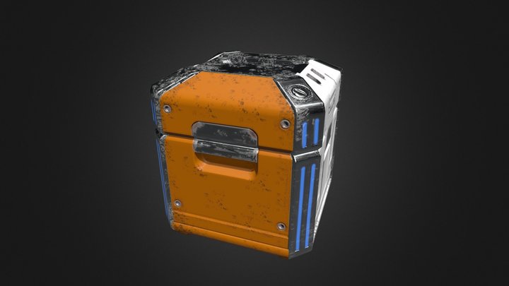 Sci-Fi Crate 3D Model