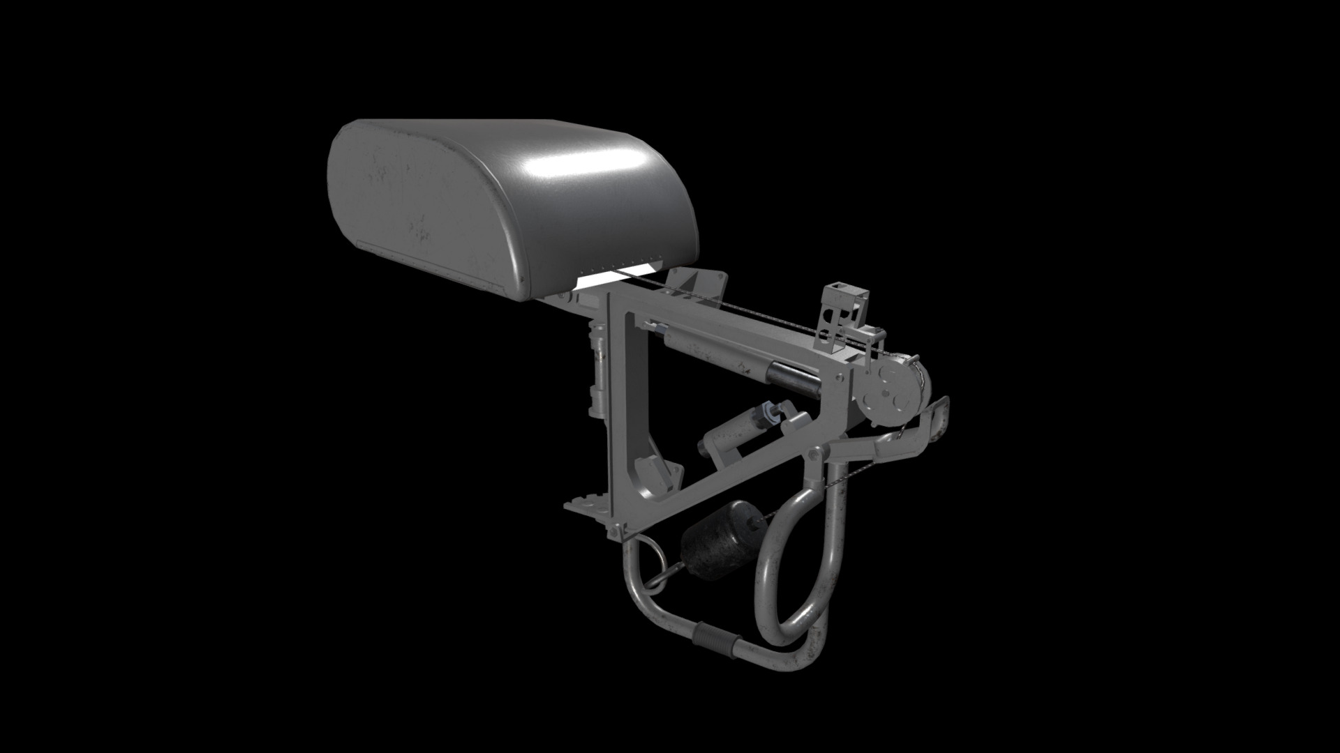 3D model Winch LPG-150M - This is a 3D model of the Winch LPG-150M. The 3D model is about a white and black robot.