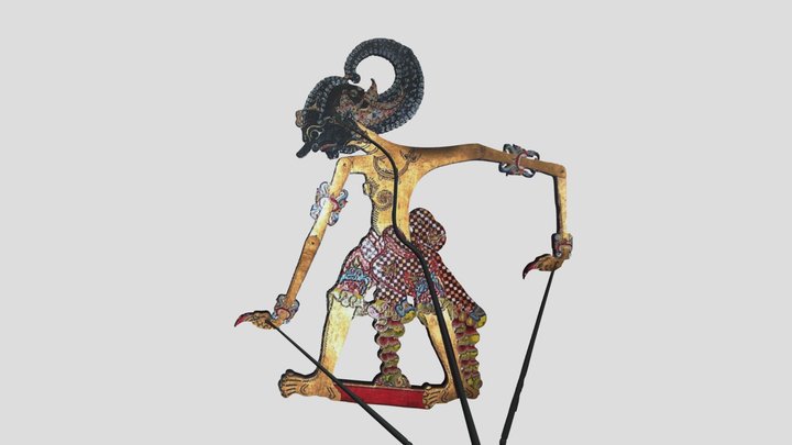Wayang jawa Bima Yudistira 3D Model