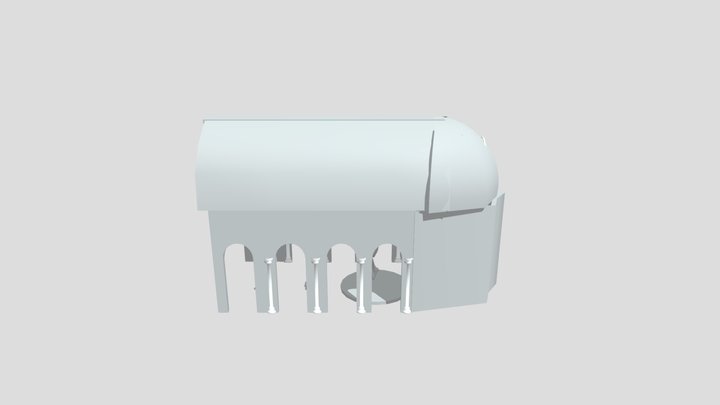 Kitbashed Abandoned Church 3D Model