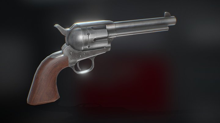 Cattleman Revolver (Red Dead 2 Style) 3D Model