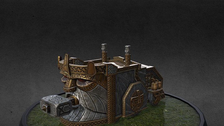 Dwarf Siege Ram 3D Model