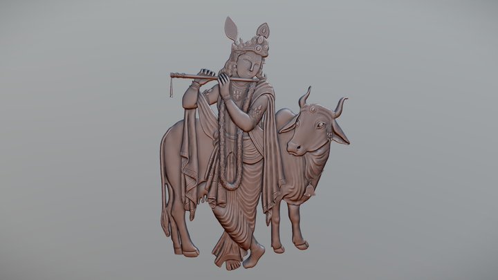 Srikrishna Pendent Design 3D Model