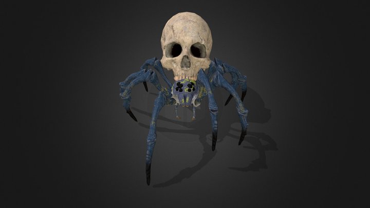 Animated Skull Spider 3D Model