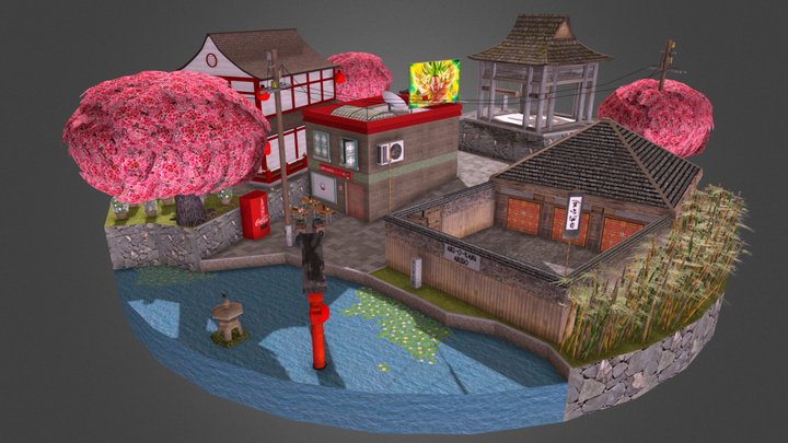 Kyoto Cityscene 3D Model