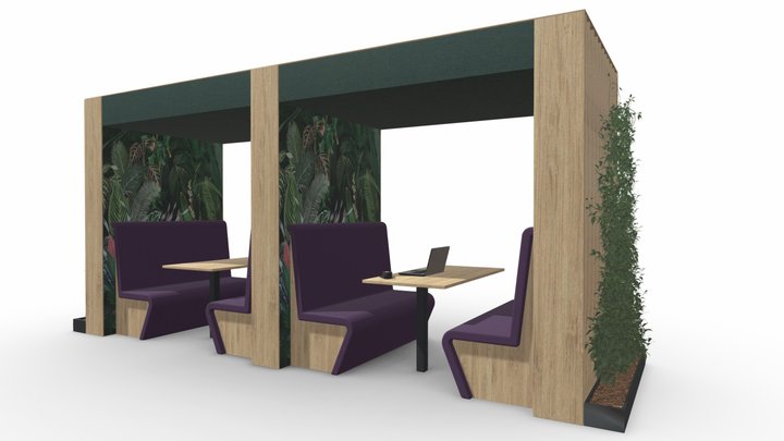 SAND BENCH, 4 OCCUPANTS 3D Model