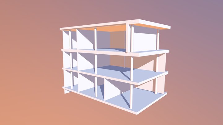 Simple Building Example 3D Model