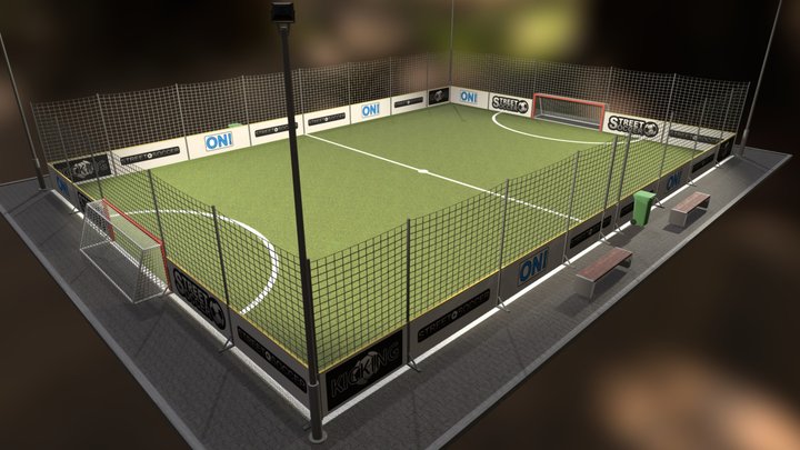 Street Soccer/ Football field 3D Model