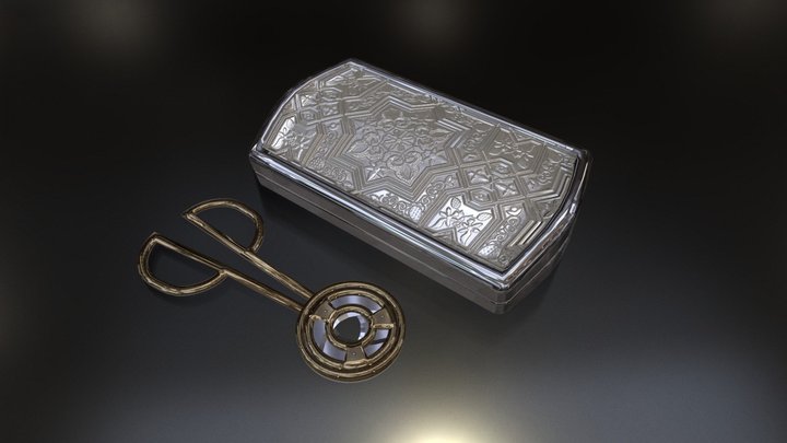 Cutter Cigar And Case 3D Model