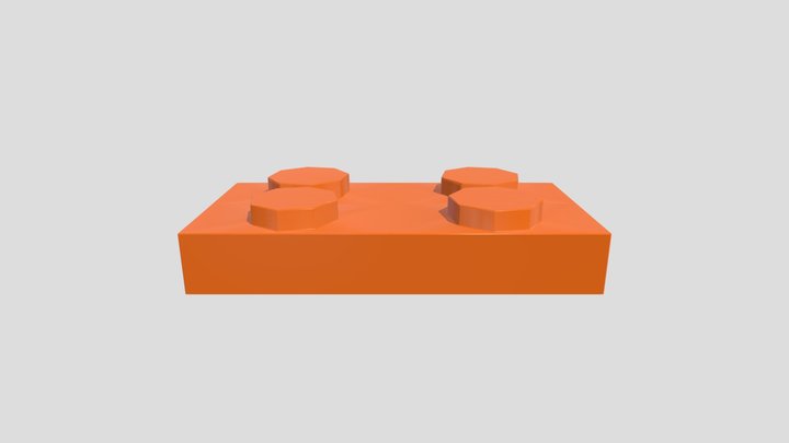 Smooth Lego Brick 3D Model