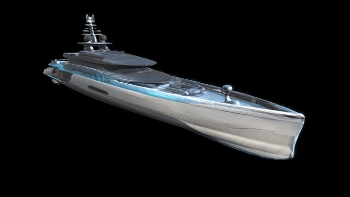 Ultra-Futuristic Luxury Yacht 🚤✨ 3D Model