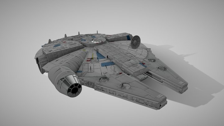 Star Wars Millennium Falcon Space Ship 3D Model