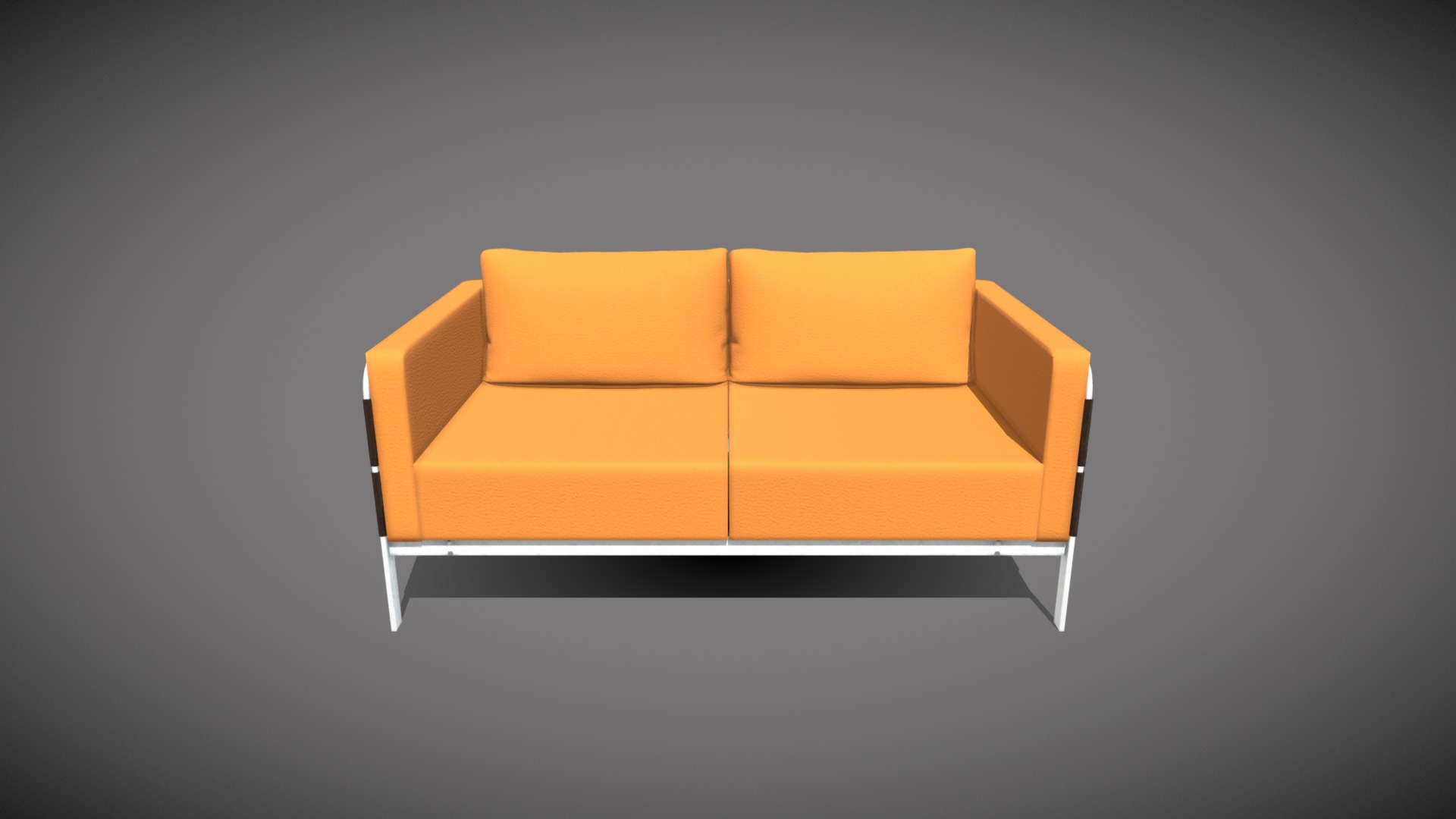 3D model Office Sofa - This is a 3D model of the Office Sofa. The 3D model is about a couch with a cushion.