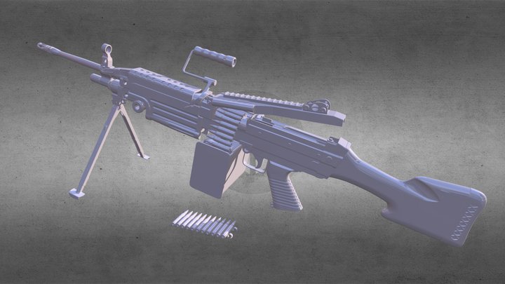 M249saw 3D Model