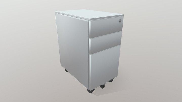 Slim Metal Pedestal 3D Model