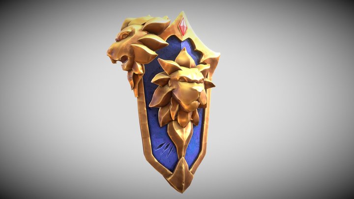 shield lion 3D Model