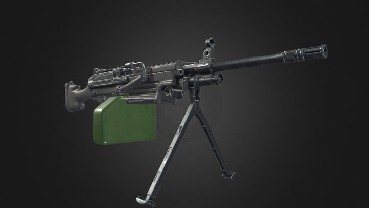 M249 Light machine gun 3D Model