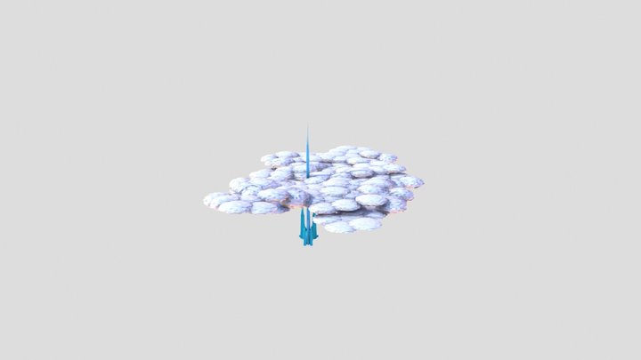 Skyscraper Above the Clouds 3D Model