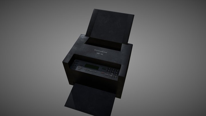 Semi-Vintage Fax Machine | 3D Model