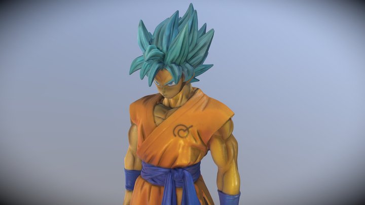 Goku Blue 3D Model