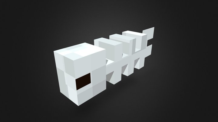 Minecraft Bone Fish 3D Model