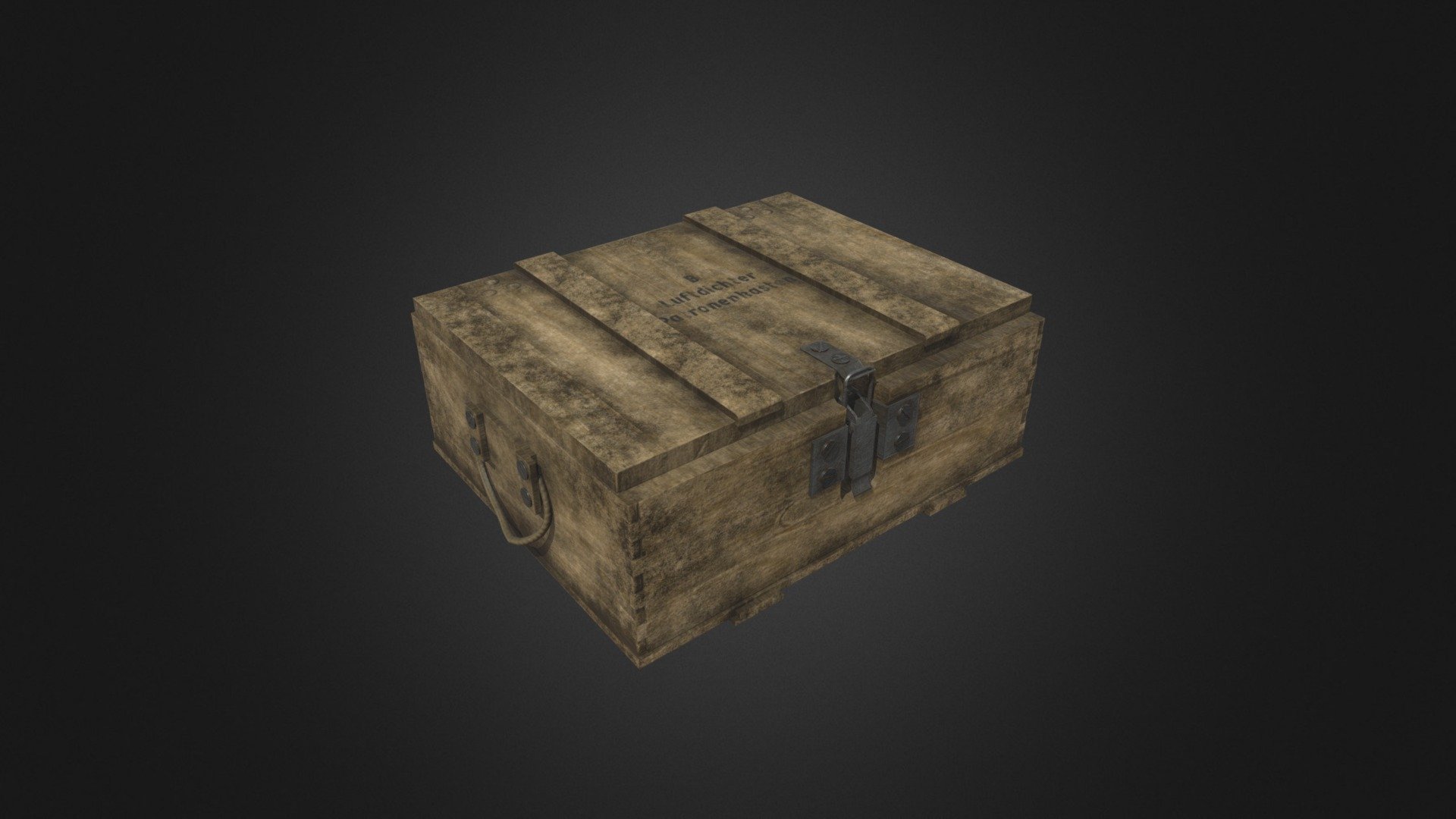 3D model WWII Set of Ammo Boxes VR / AR / low-poly