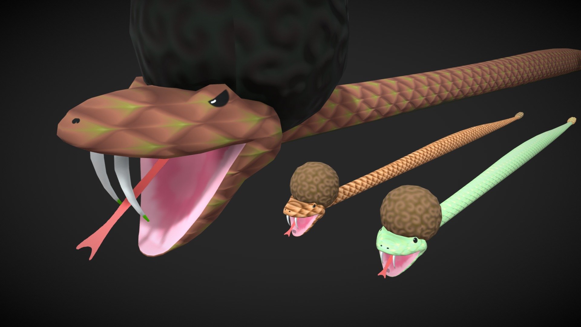 TV-World: Snakes & Snake Boss - Download Free 3D model by Parelaxel ...