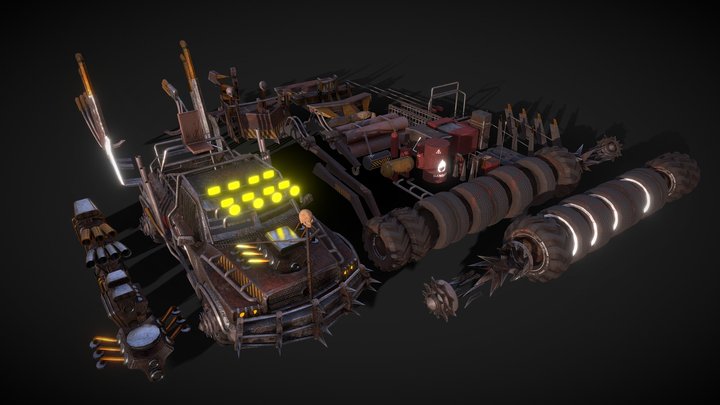 Apocalypse Truck Modular Pack 3D Model