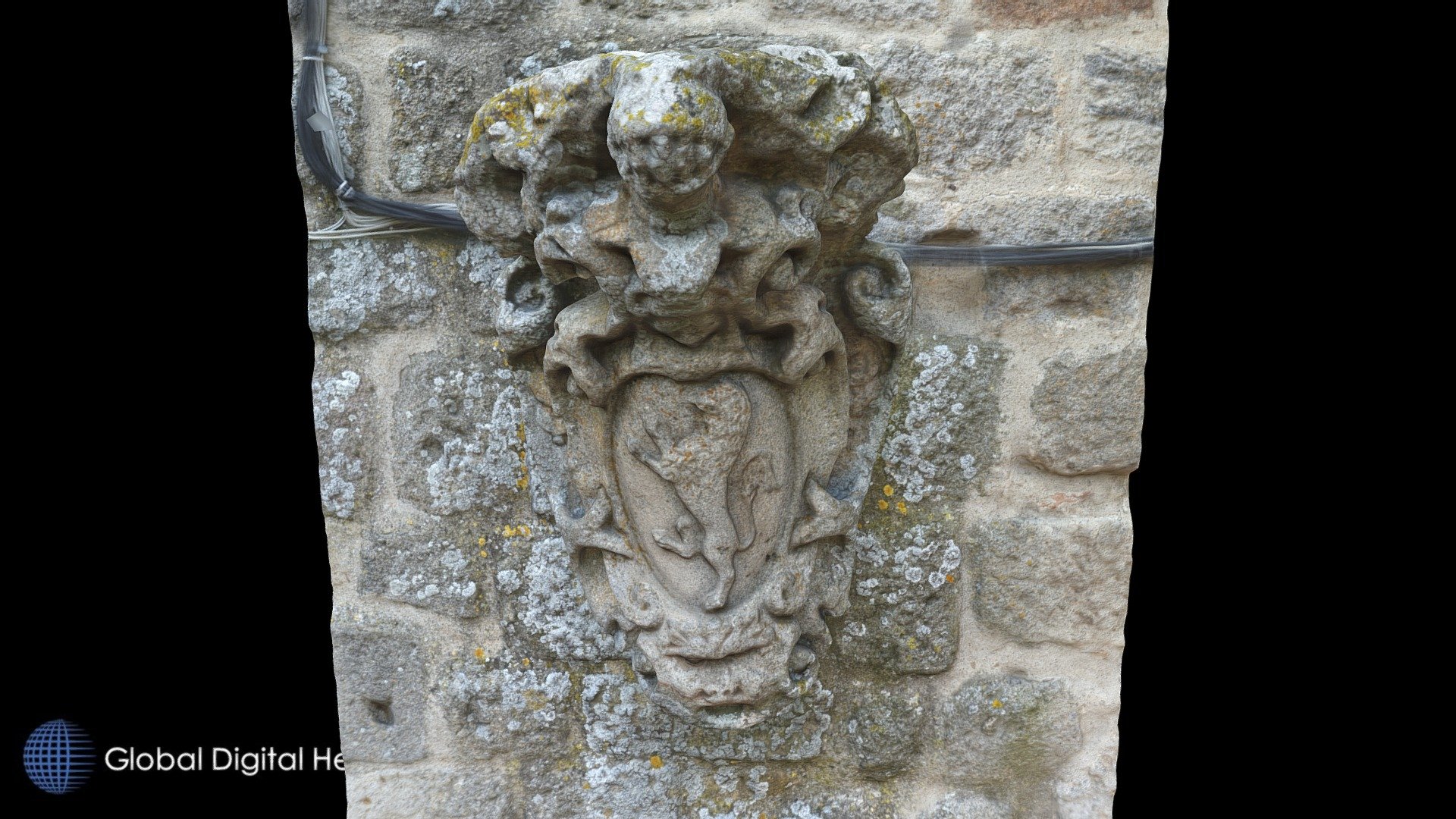 Stone Shield, Aldobrandeschi Castle. Arcidosso
