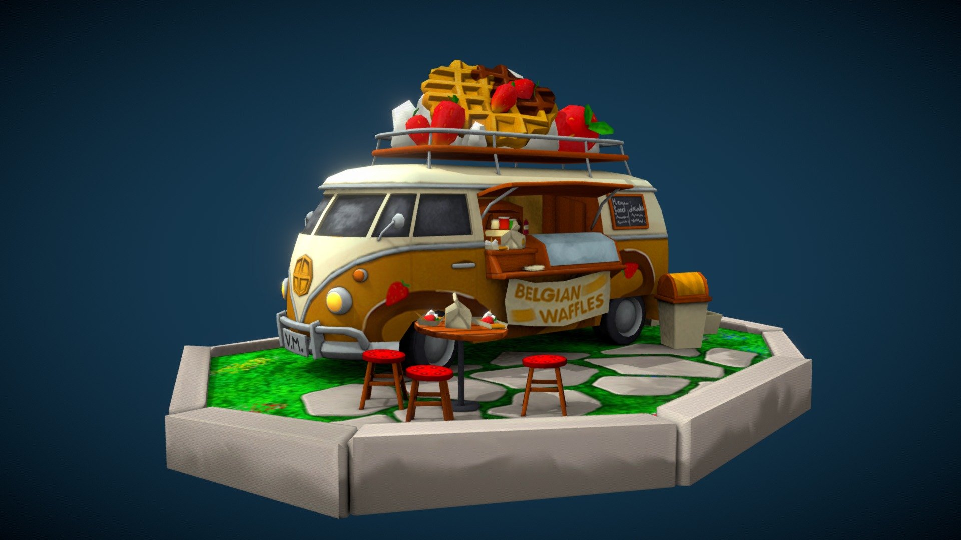 DAE Foodtruck - The Golden Grid — Sketchfab embed 3D viewer