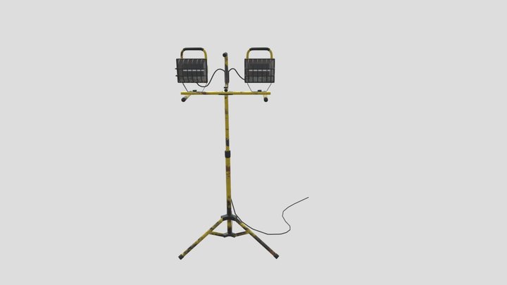 Construction Tripod Light 3D Model
