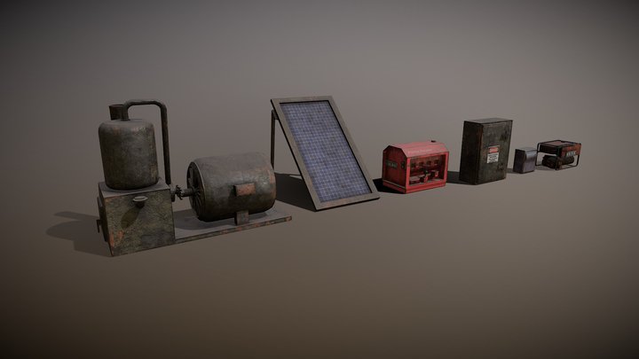 Post-Apocalyptic Eletric Props 3D Model